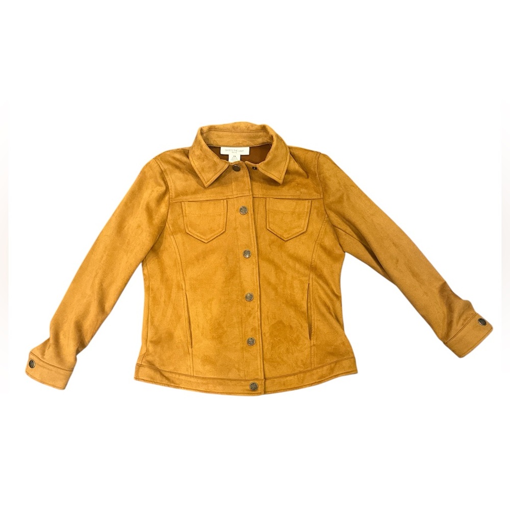 Skye's The Limit Suede Tan Top/Jacket Size PS NWT